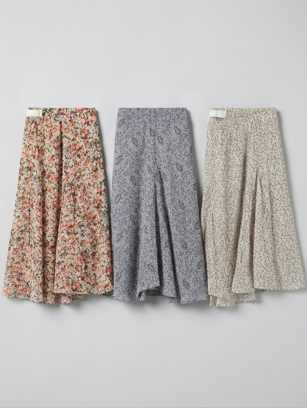 H&M Flared Mini Floral Patterned Crepe Lined Skirts Bundle of Three Size 14